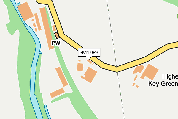 SK11 0PB map - OS OpenMap – Local (Ordnance Survey)