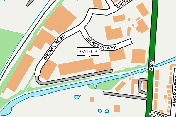SK11 0TB map - OS OpenMap – Local (Ordnance Survey)