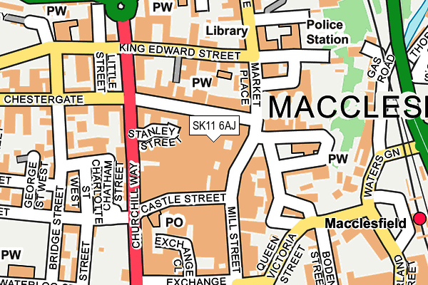 SK11 6AJ map - OS OpenMap – Local (Ordnance Survey)