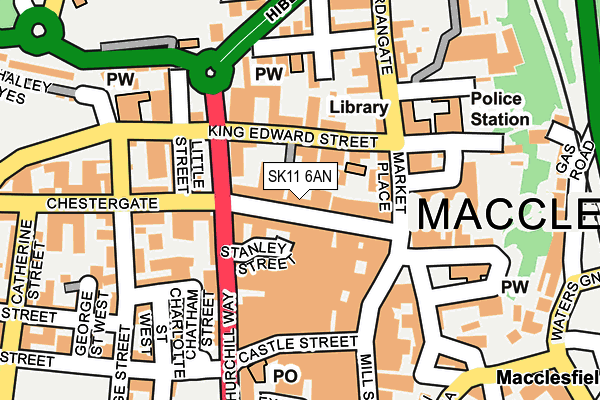SK11 6AN map - OS OpenMap – Local (Ordnance Survey)