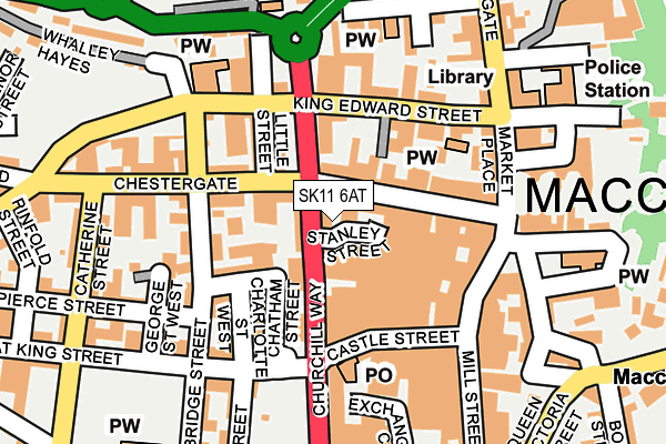 SK11 6AT map - OS OpenMap – Local (Ordnance Survey)