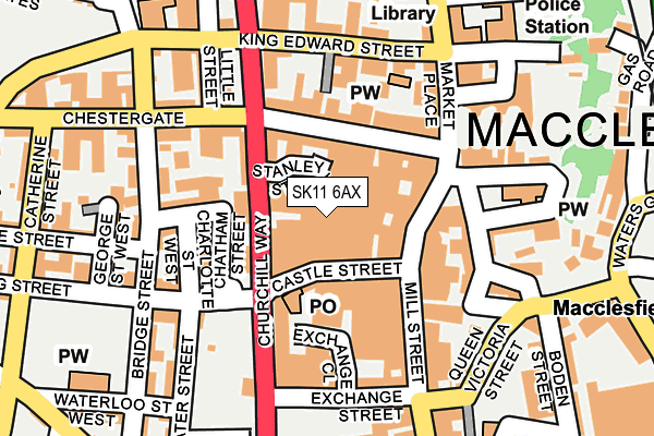 SK11 6AX map - OS OpenMap – Local (Ordnance Survey)