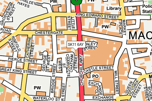 SK11 6AY map - OS OpenMap – Local (Ordnance Survey)