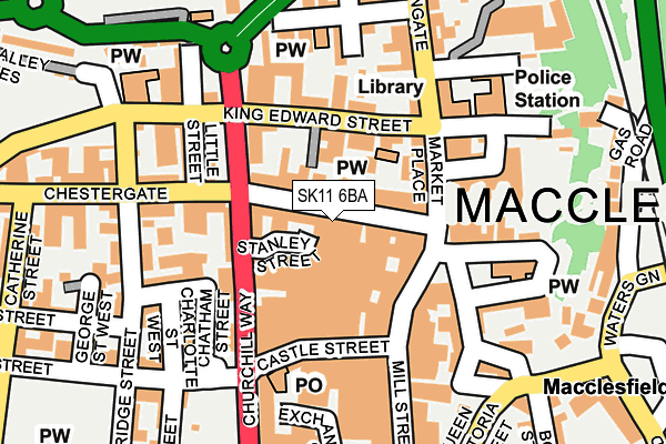 SK11 6BA map - OS OpenMap – Local (Ordnance Survey)