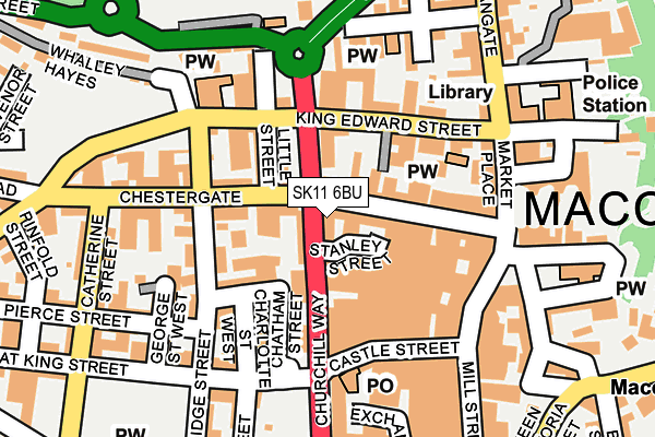 SK11 6BU map - OS OpenMap – Local (Ordnance Survey)