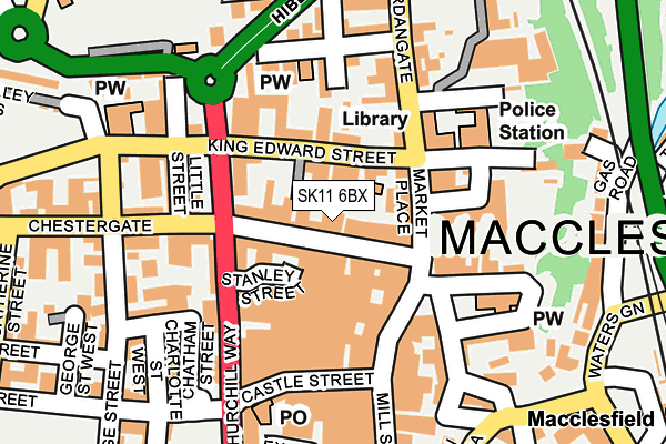 SK11 6BX map - OS OpenMap – Local (Ordnance Survey)