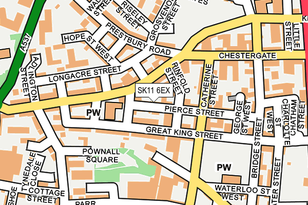 SK11 6EX map - OS OpenMap – Local (Ordnance Survey)