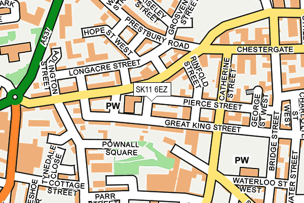 SK11 6EZ map - OS OpenMap – Local (Ordnance Survey)