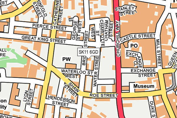 SK11 6GD map - OS OpenMap – Local (Ordnance Survey)