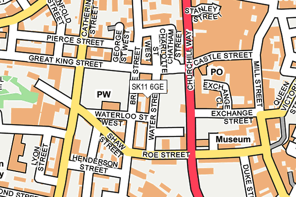 SK11 6GE map - OS OpenMap – Local (Ordnance Survey)