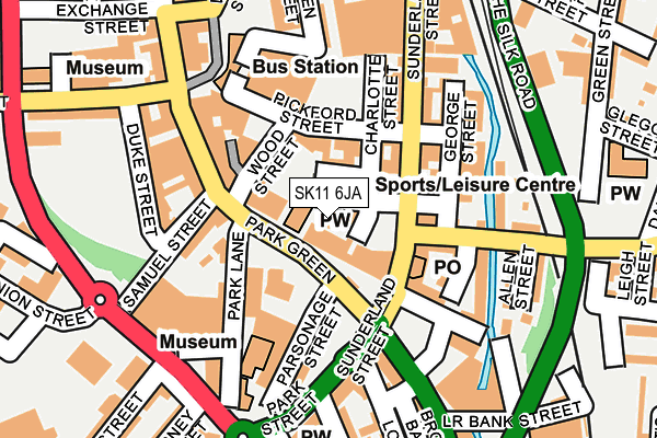 SK11 6JA map - OS OpenMap – Local (Ordnance Survey)