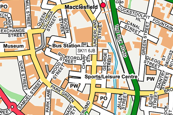 SK11 6JB map - OS OpenMap – Local (Ordnance Survey)