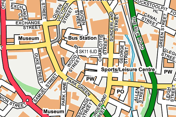 SK11 6JD map - OS OpenMap – Local (Ordnance Survey)