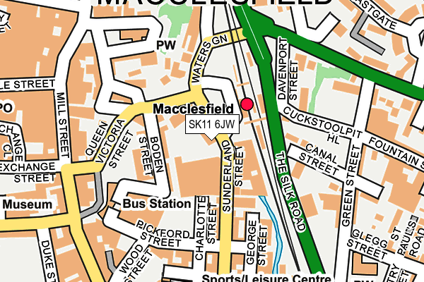 SK11 6JW map - OS OpenMap – Local (Ordnance Survey)