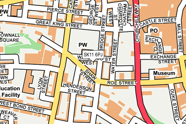 SK11 6PJ map - OS OpenMap – Local (Ordnance Survey)