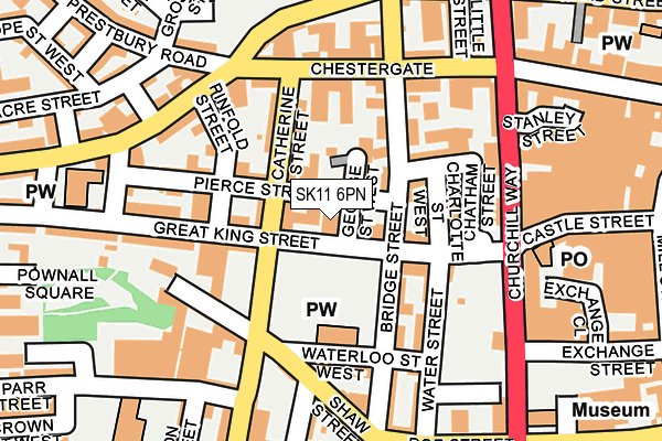 SK11 6PN map - OS OpenMap – Local (Ordnance Survey)