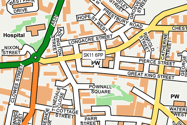 SK11 6PP map - OS OpenMap – Local (Ordnance Survey)