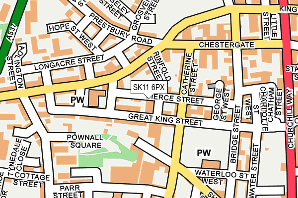 SK11 6PX map - OS OpenMap – Local (Ordnance Survey)