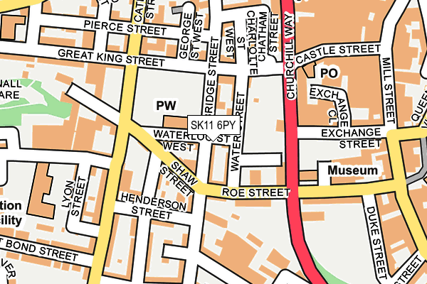 SK11 6PY map - OS OpenMap – Local (Ordnance Survey)