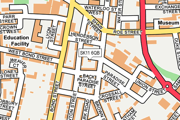 SK11 6QB map - OS OpenMap – Local (Ordnance Survey)