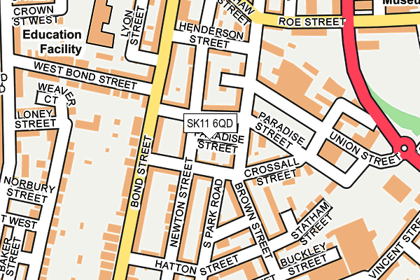 SK11 6QD map - OS OpenMap – Local (Ordnance Survey)