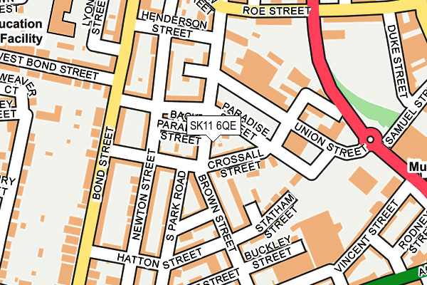 SK11 6QE map - OS OpenMap – Local (Ordnance Survey)