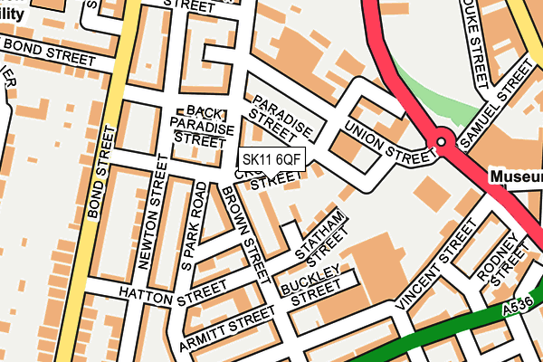 SK11 6QF map - OS OpenMap – Local (Ordnance Survey)