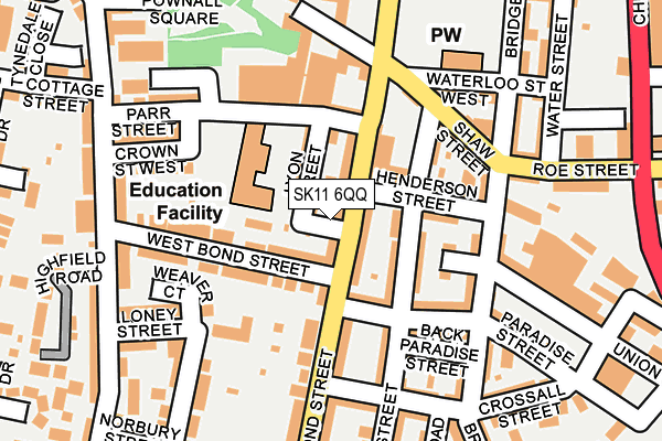 SK11 6QQ map - OS OpenMap – Local (Ordnance Survey)