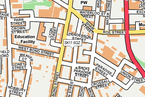 SK11 6QZ map - OS OpenMap – Local (Ordnance Survey)