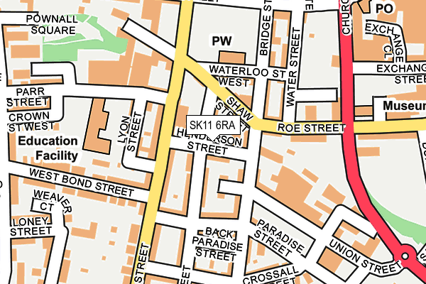 SK11 6RA map - OS OpenMap – Local (Ordnance Survey)