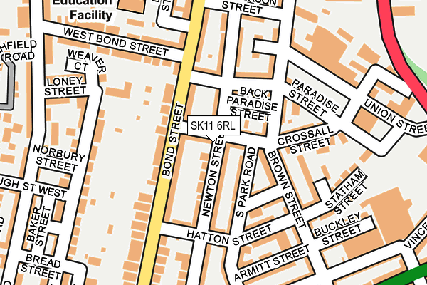SK11 6RL map - OS OpenMap – Local (Ordnance Survey)