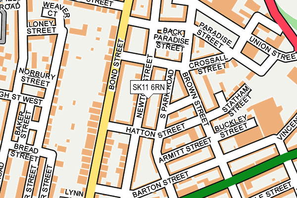 SK11 6RN map - OS OpenMap – Local (Ordnance Survey)