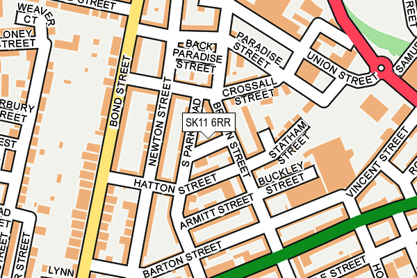 SK11 6RR map - OS OpenMap – Local (Ordnance Survey)