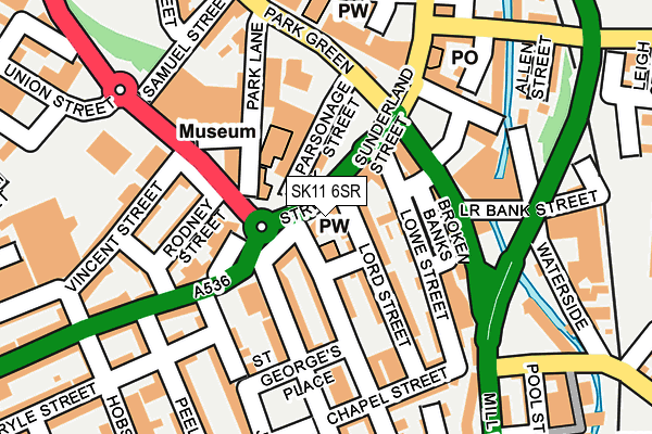 SK11 6SR map - OS OpenMap – Local (Ordnance Survey)