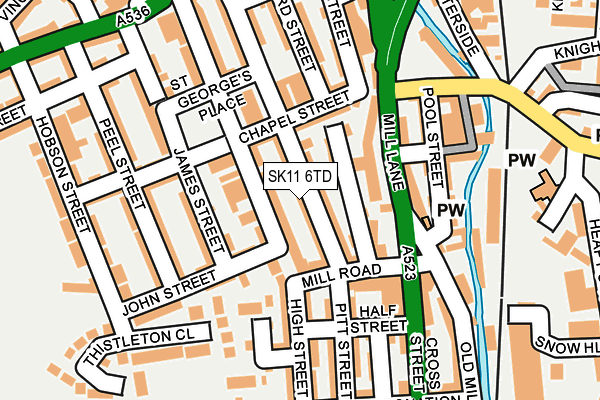 SK11 6TD map - OS OpenMap – Local (Ordnance Survey)
