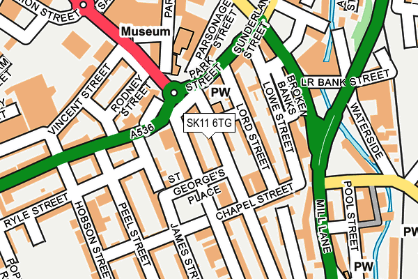 SK11 6TG map - OS OpenMap – Local (Ordnance Survey)