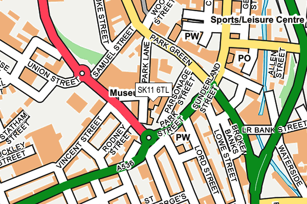 SK11 6TL map - OS OpenMap – Local (Ordnance Survey)