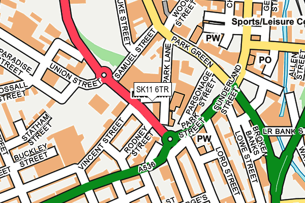 SK11 6TR map - OS OpenMap – Local (Ordnance Survey)