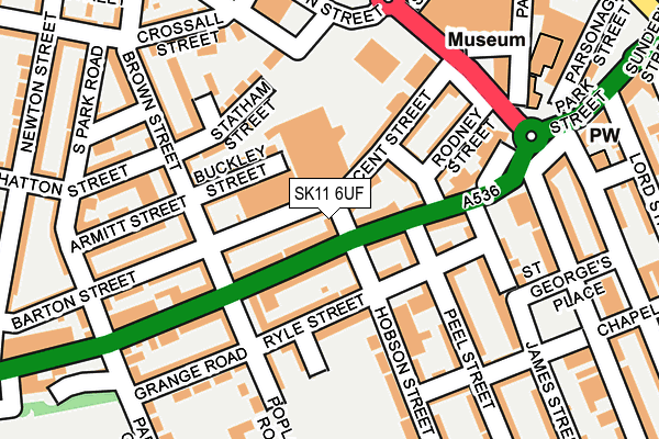 SK11 6UF map - OS OpenMap – Local (Ordnance Survey)