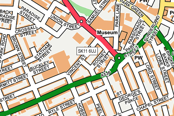 SK11 6UJ map - OS OpenMap – Local (Ordnance Survey)