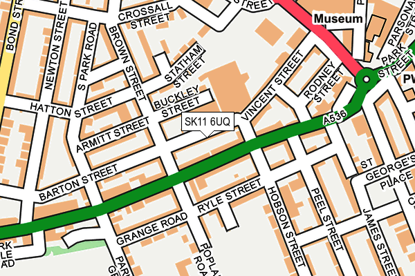 SK11 6UQ map - OS OpenMap – Local (Ordnance Survey)