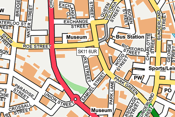 SK11 6UR map - OS OpenMap – Local (Ordnance Survey)