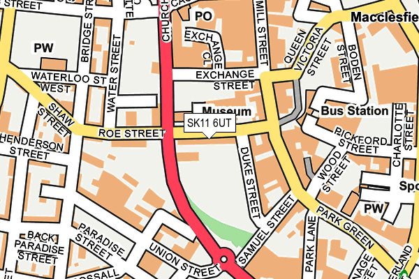 SK11 6UT map - OS OpenMap – Local (Ordnance Survey)