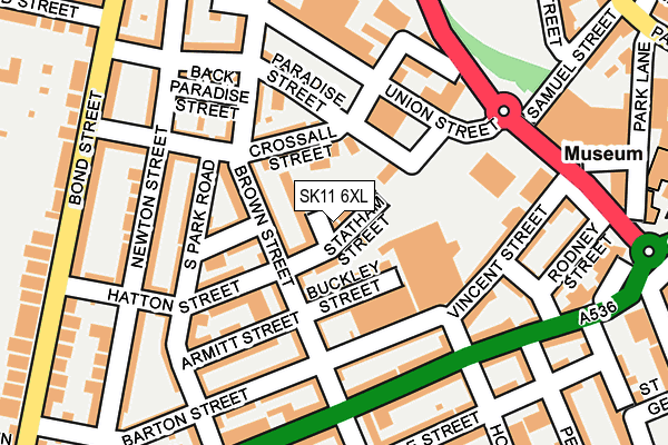 SK11 6XL map - OS OpenMap – Local (Ordnance Survey)