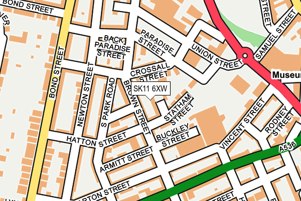 SK11 6XW map - OS OpenMap – Local (Ordnance Survey)