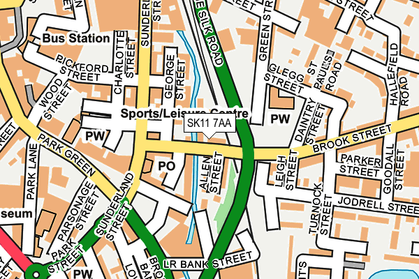 SK11 7AA map - OS OpenMap – Local (Ordnance Survey)