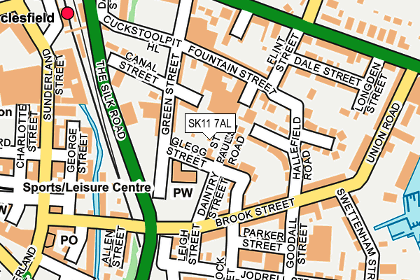 SK11 7AL map - OS OpenMap – Local (Ordnance Survey)