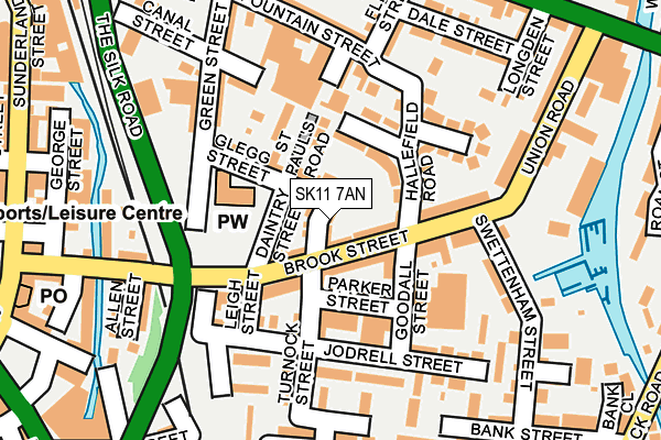 SK11 7AN map - OS OpenMap – Local (Ordnance Survey)