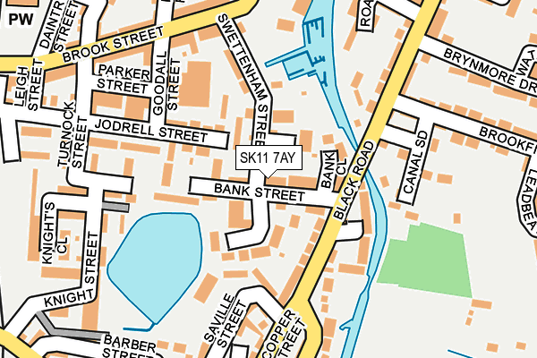 SK11 7AY map - OS OpenMap – Local (Ordnance Survey)