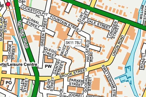 SK11 7BJ map - OS OpenMap – Local (Ordnance Survey)